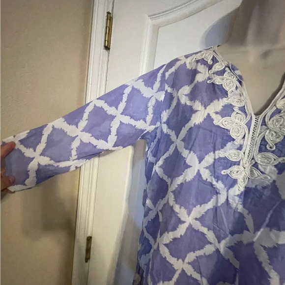 Roberta Roller Rabbit Cotton Tunic Cover Up Top Small Vacation Travel Resortwear - Picture 4 of 7